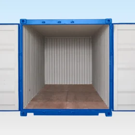 blue shipping container