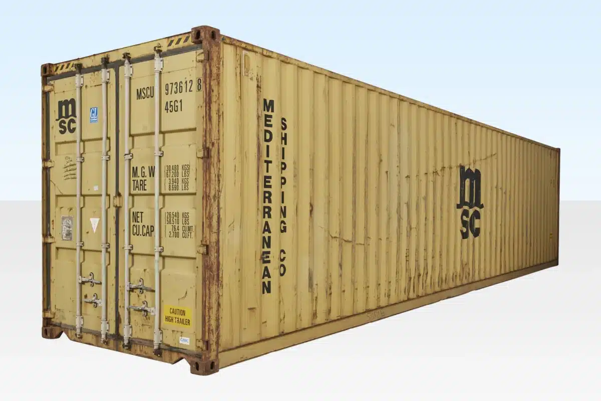 40ft x 8ft Used Shipping Container – High-Cube - Containers Logistics